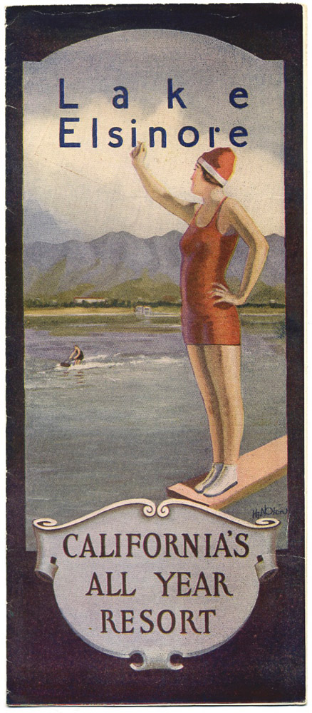 Lake Elsinore, California's All Year Resort, c. 1925. Folding brochure